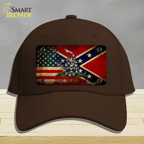 American Confederate Dont Tread Novelty License Plate Hat Cotton / Dark Brown