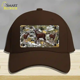 Deer On Camo Novelty License Plate Hat Cotton / Dark Brown