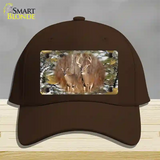 Two Deer On Camo Novelty License Plate Hat Cotton / Dark Brown