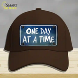 One Day At A Time Novelty License Plate Hat Cotton / Dark Brown