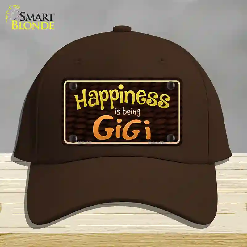 Happiness Is Being Gigi Novelty License Plate Hat Cotton / Dark Brown