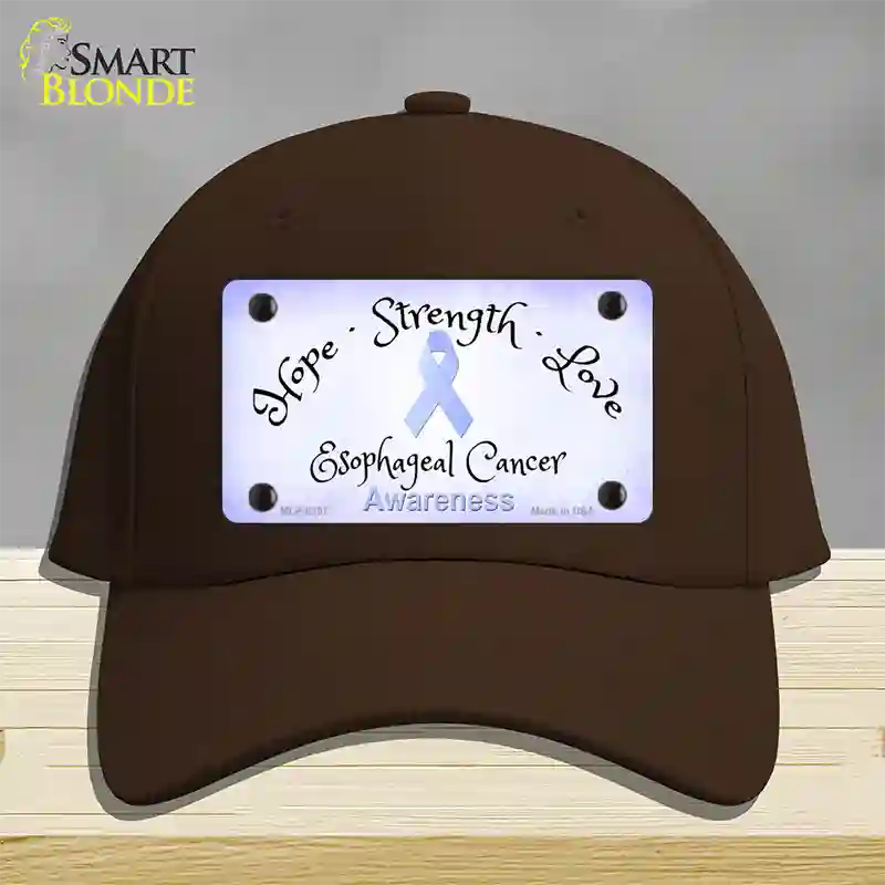 Esophageal Cancer Ribbon Novelty License Plate Hat Cotton / Dark Brown