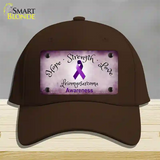 Leiomyosarcoma Cancer Ribbon Novelty License Plate Hat Cotton / Dark Brown