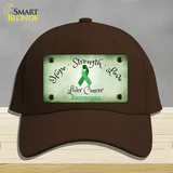 Liver Cancer Ribbon Novelty License Plate Hat Cotton / Dark Brown