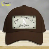 Lung Cancer Ribbon Novelty License Plate Hat Cotton / Dark Brown