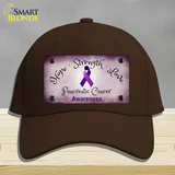 Pancreatic Ribbon Novelty License Plate Hat Cotton / Dark Brown