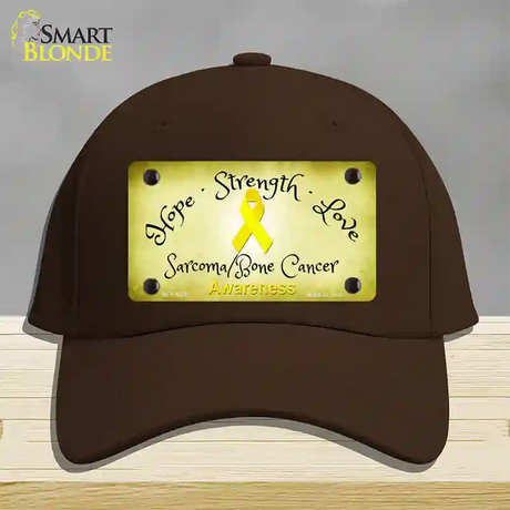 Sarcoma Bone Ribbon Novelty License Plate Hat Cotton / Dark Brown