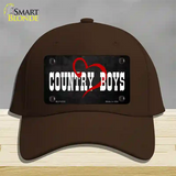 Country Boys Novelty License Plate Hat Cotton / Dark Brown