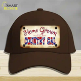 Home Grown Country Gal Novelty License Plate Hat Cotton / Dark Brown