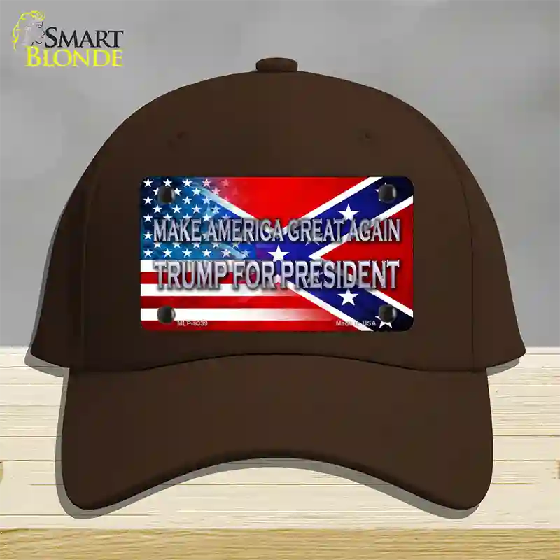 Make America Great Again Novelty License Plate Hat Cotton / Dark Brown