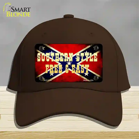 Southern Style Novelty License Plate Hat Cotton / Dark Brown