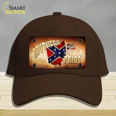 Southern Pride Ohio Novelty License Plate Hat Cotton / Dark Brown