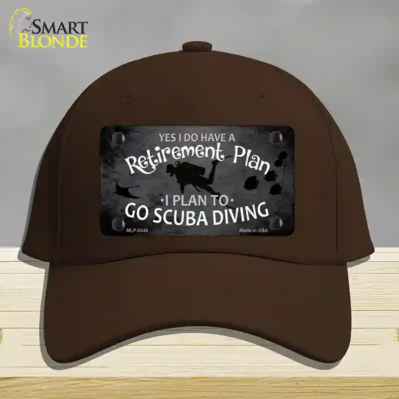 Retirement Plan Novelty License Plate Hat Cotton / Dark Brown