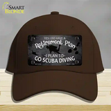 Retirement Plan Novelty License Plate Hat Cotton / Dark Brown