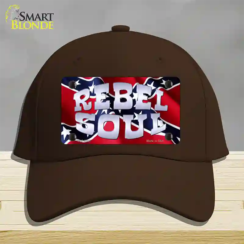 Rebel Soul Novelty License Plate Hat Cotton / Dark Brown