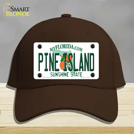 Pine Island Novelty License Plate Hat Cotton / Dark Brown