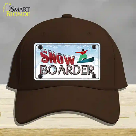 Snow Boarder Novelty License Plate Hat Cotton / Dark Brown