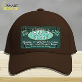 Poppys Place Novelty License Plate Hat Cotton / Dark Brown