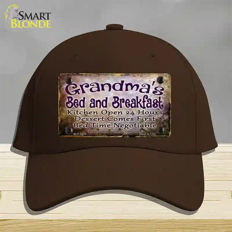 Grandmas Bed & Breakfast Novelty License Plate Hat Cotton / Dark Brown