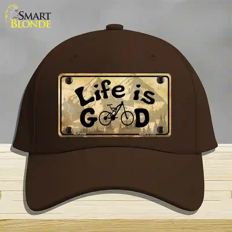 Life Is Good Novelty License Plate Hat Cotton / Dark Brown