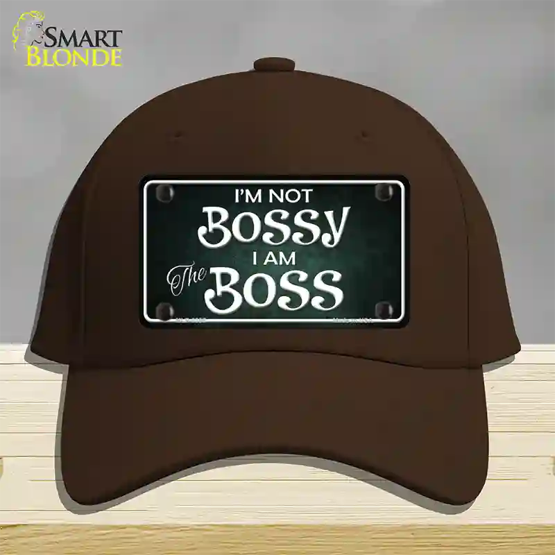 Im Not Bossy Novelty License Plate Hat Cotton / Dark Brown