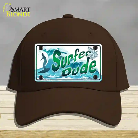 Surfer Dude Novelty License Plate Hat Cotton / Dark Brown