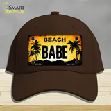 Beach Babe Novelty License Plate Hat Cotton / Dark Brown