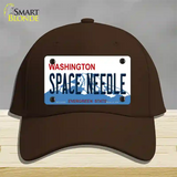 Space Needle Washington Novelty License Plate Hat Cotton / Dark Brown