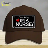 Im A Nurse Novelty License Plate Hat Cotton / Dark Brown