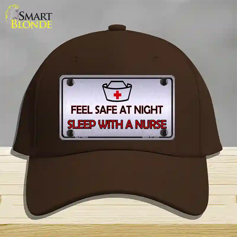 Feel Safe At Night Novelty License Plate Hat Cotton / Dark Brown