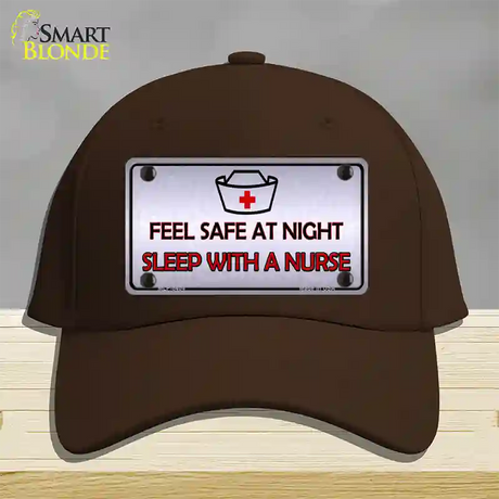 Feel Safe At Night Novelty License Plate Hat Cotton / Dark Brown