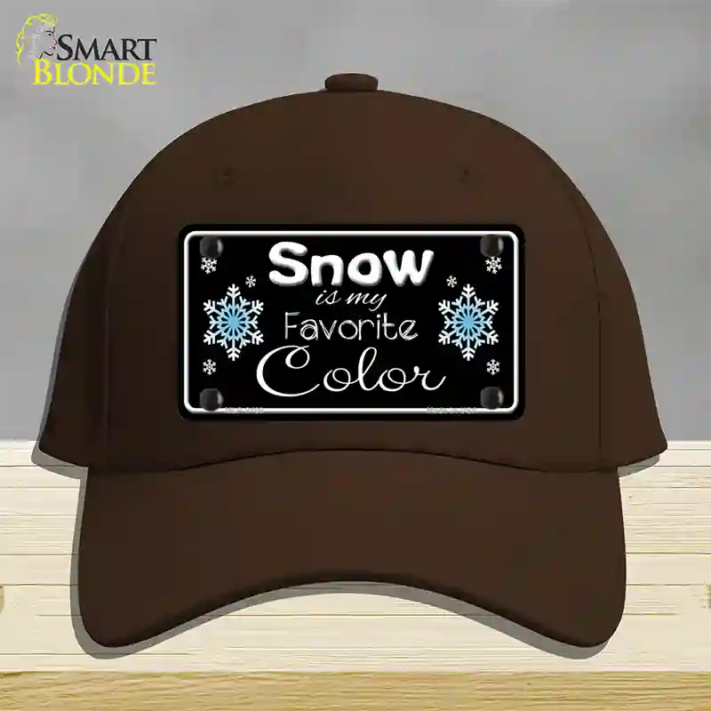 Snow Is My Favorite Color Novelty License Plate Hat Cotton / Dark Brown