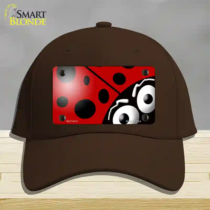 Lady Bug Novelty License Plate Hat Cotton / Dark Brown