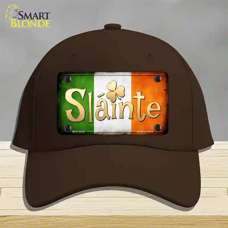 Slainte Novelty License Plate Hat Cotton / Dark Brown