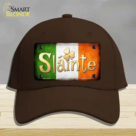 Slainte Novelty License Plate Hat Cotton / Dark Brown