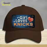 This Girl Loves Her Knicks Novelty License Plate Hat Cotton / Dark Brown