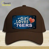 This Girl Loves Her 76ers Novelty License Plate Hat Cotton / Dark Brown