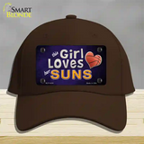 This Girl Loves Her Suns Novelty License Plate Hat Cotton / Dark Brown