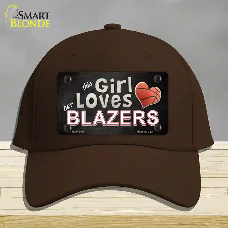 This Girl Loves Her Blazers Novelty License Plate Hat Cotton / Dark Brown