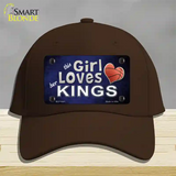 This Girl Loves Her Kings Novelty License Plate Hat Cotton / Dark Brown