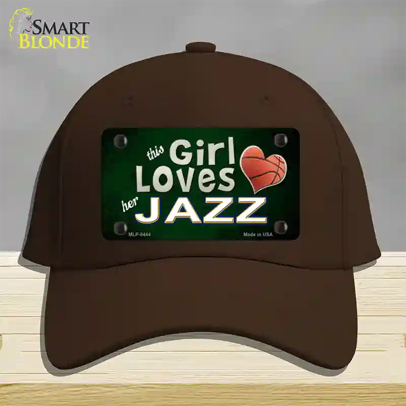 This Girl Loves Her Jazz Novelty License Plate Hat Cotton / Dark Brown