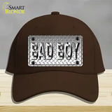 Bad Boy Diamond Novelty License Plate Hat Cotton / Dark Brown