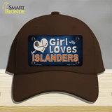 This Girl Loves Her Islanders Novelty License Plate Hat Cotton / Dark Brown