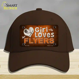 This Girl Loves Her Flyers Novelty License Plate Hat Cotton / Dark Brown