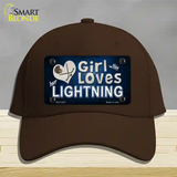 This Girl Loves Her Lightning Novelty License Plate Hat Cotton / Dark Brown