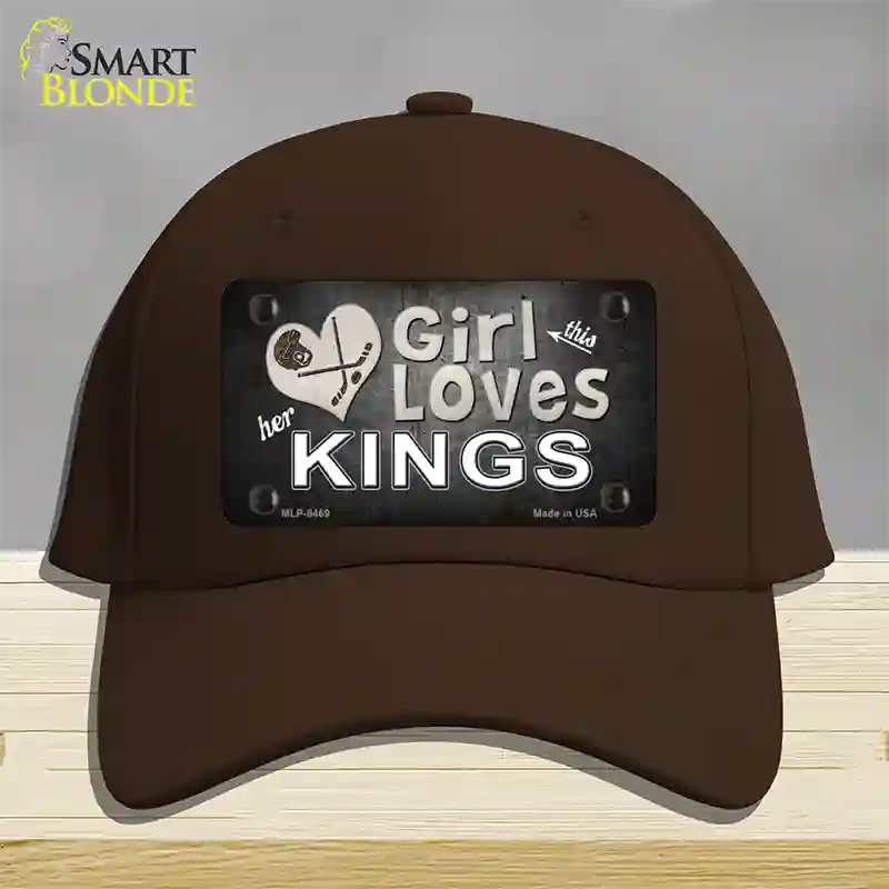 This Girl Loves Her Kings Hockey Novelty License Plate Hat Cotton / Dark Brown