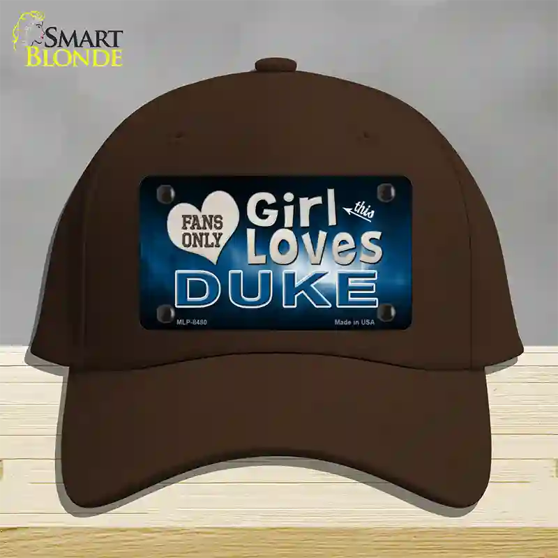 This Girl Loves Duke Novelty License Plate Hat Cotton / Dark Brown