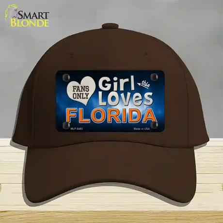 This Girl Loves Florida Novelty License Plate Hat Cotton / Dark Brown