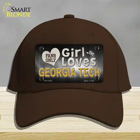 This Girl Loves Georgia Tech Novelty License Plate Hat Cotton / Dark Brown