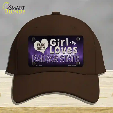 This Girl Loves Kansas State Novelty License Plate Hat Cotton / Dark Brown